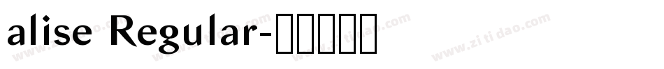 alise Regular字体转换